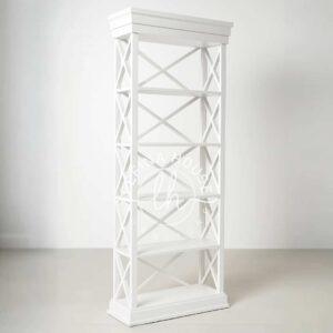 Rak display kayu minimalis modern ruang tamu