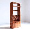 Rak buku kayu jati single tower