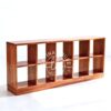 rak susun kayu jati panjang untuk display LLRB023