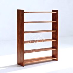 rak buku jati tinggi minimalis LLRB025