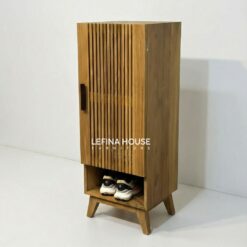 lemari kayu jati minimalis modern pintu Salur