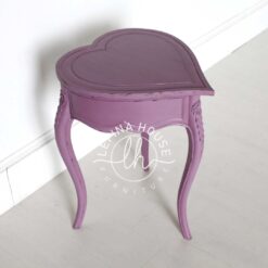 Alternative view of Meja Samping Unik Love Ungu Laci Penyimpanan