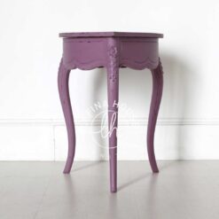 Meja Samping Unik Bentuk Hati Ungu Laci Penyimpanan