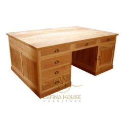 Meja Office Minimalis Jati Solid