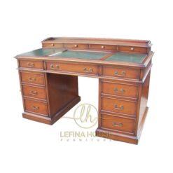 Meja Kerja Jati Minimalis Full Laci