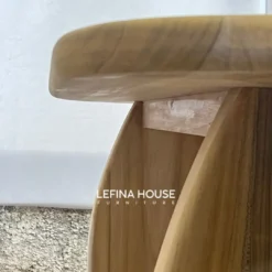 Meja Belajar Solid Jati Japandi bergaya minimalis modern dengan kesan elegan dan nilai budaya alami - LMKE006