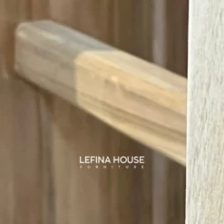 Meja Belajar Solid Jati Japandi bergaya minimalis elegan dengan sentuhan budaya Jepang dan Skandinavia - LMKE006