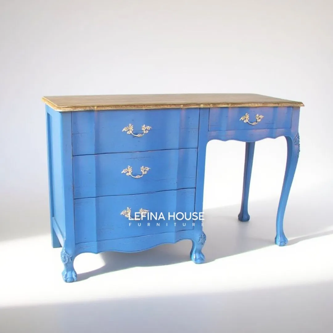 Meja Belajar Kayu Vintage French