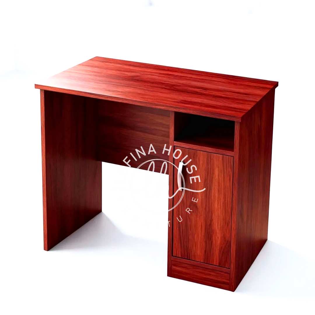 Meja Komputer Kayu Jati Minimalis Warna Red Mahogany - Image 2