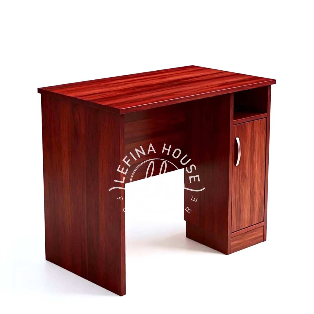 Meja Komputer Kayu Jati Red Mahogany