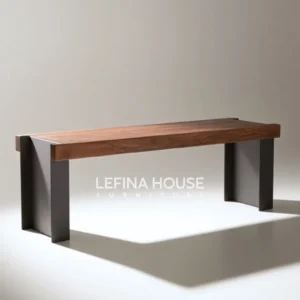 Meja Makan Besi Minimalis Metal Blok – Industrial Modern