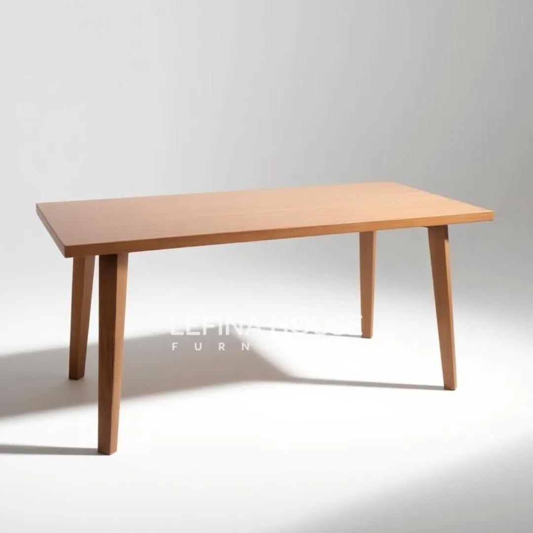 Meja Makan Jati Recta Kaki Tapered
