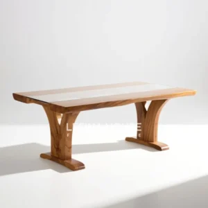 Meja Makan Jati Terbaru Trestle