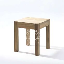 meja samping kotak jati solid minimalis