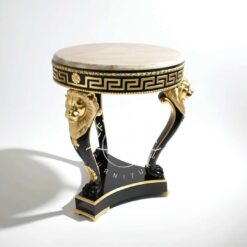 night stand jati ukir singa mewah top marmer