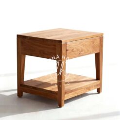 Nakas Jati Dua Laci Rak Bawah Modern