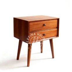 Nakas Minimalis Modern Kayu Jati 1 Laci Scandinavian