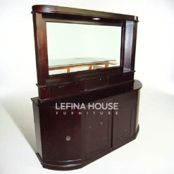 Meja rias jati model estetik multifungsi dengan desain simpel dan ruang penyimpanan optimal