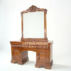 Meja rias jati custom desain dan ukuran, menyesuaikan kebutuhan dan preferensi ruang Anda