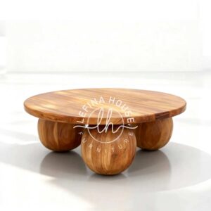 Meja kopi kayu bola artistik