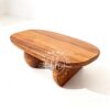 Meja kopi unik bentuk organik dari kayu jati solid.