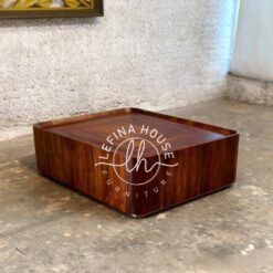 Meja tamu minimalis kayu jati bentuk kotak persegi