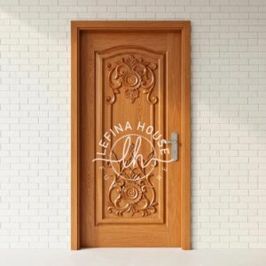 Pintu Kayu Jati Panel Kotak Klasik