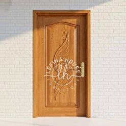 Pintu Jati Motif Bulat Minimalis