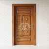 Pintu kayu minimalis panel sederhana desain rata klasik bahan jati solid tanpa ukiran