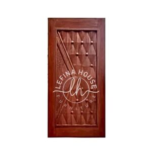 Pintu jati motif segitiga desain 3D unik bahan TPK finishing mewah