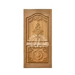 Pintu model berornamen kayu jati desain transisional klasik modern finishing glossy