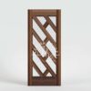 Pintu jati motif geometris desain 3D modern bahan TPK finishing glossy