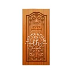 Pintu klasik berukir ornamen motif mewah bahan jati solid finishing gold accent