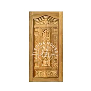 Pintu ukir modern kayu jati desain kontemporer luwes bahan TPK awet