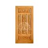Pintu jati berornamen klasik ukiran tangan detail bahan solid finishing walnut
