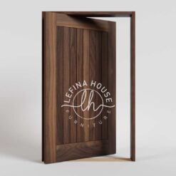 Pintu kayu solid model tahan lama konstruksi kokoh bahan jati finishing glossy awet