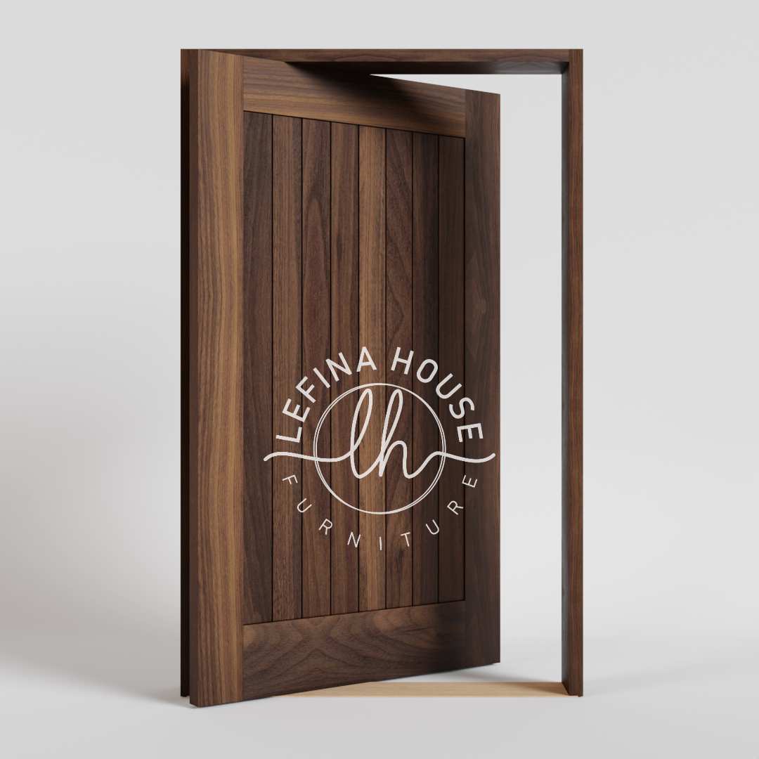 Pintu kayu solid model tahan lama konstruksi kokoh bahan jati finishing glossy awet