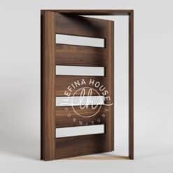 Pintu panel kayu kusen pintu kayu minimalis paket lengkap bahan jati anti rayap