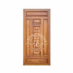 Pintu kayu model terbaru desain modern minimalis bersih bahan jati solid finishing doff