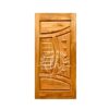 Daun pintu kayu ukir motif lengkung desain organik artistik bahan jati TPK