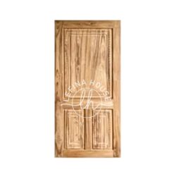 Pintu jati minimalis panel tipis profil ramping modern bahan solid finishing rapi