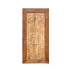 Pintu ukir jati motif ornamen dekoratif elegan bahan jati kering finishing salak brown
