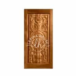 Pintu kayu mewah berukir detail pengerjaan halus rumit bahan jati finishing gold