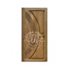 Pintu motif lengkung jati solid desain arch organik mewah bahan finishing glossy