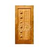 Pintu panel geometris jati tampilan mewah desain 3D modern bahan solid finishing glossy