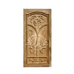 Pintu klasik berukir elegan ornamen mewah detail tangan halus bahan jati solid
