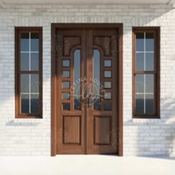 Model pintu kupu tarung jati minimalis mewah Jepara