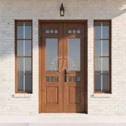 Pintu kupu tarung kayu jati minimalis modern untuk rumah