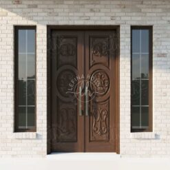 Pintu kupu tarung jati solid klasik modern elegan