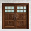 Pintu kayu jati rustic silang kaca kotak elegan